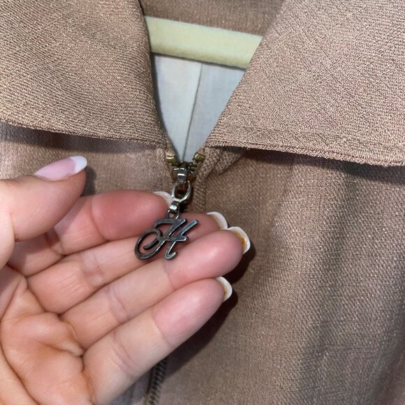 Hana Sport Vintage Womens Jacket Size 8 Tan Zipper Front Pockets Casual - Picture 4 of 10
